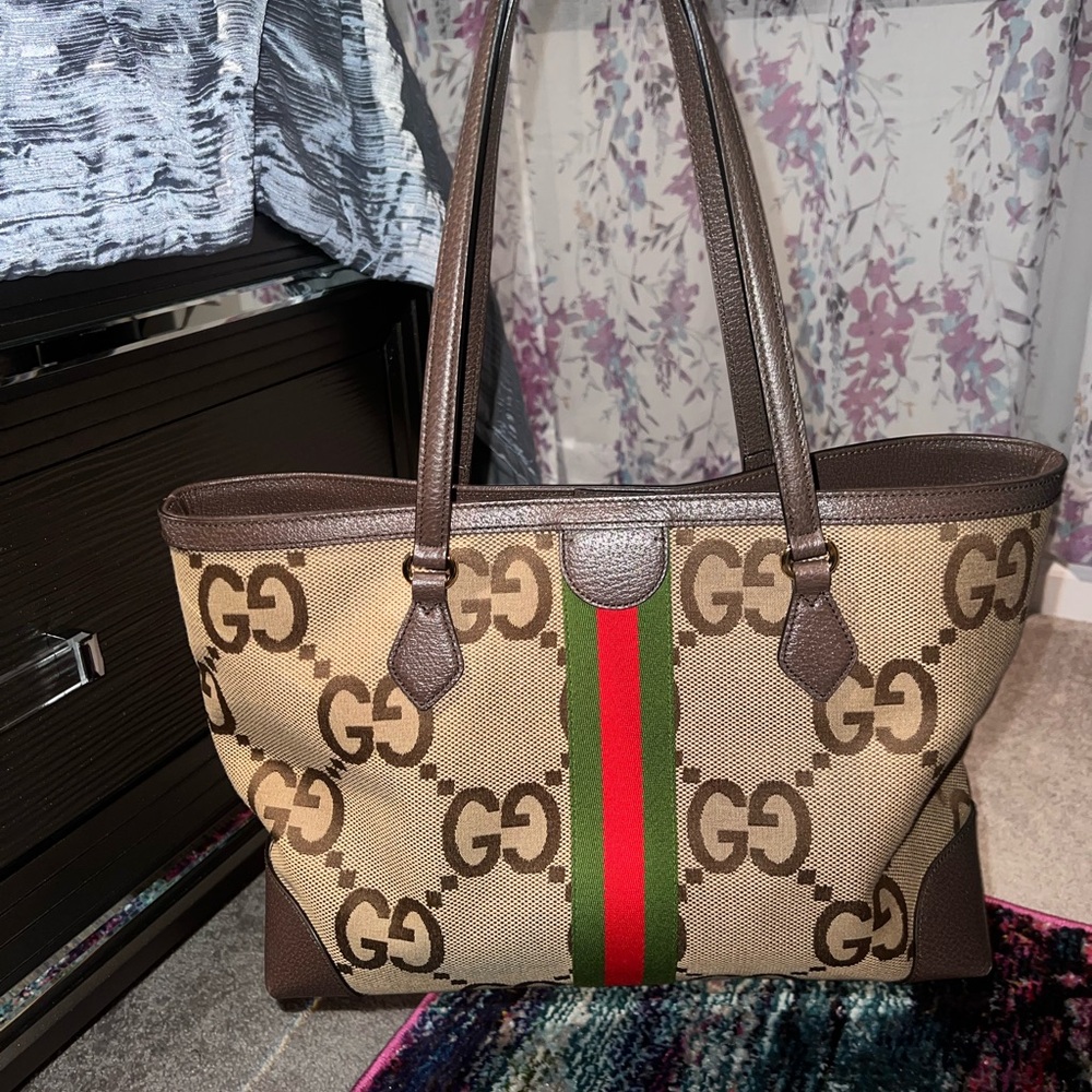 Gucci Jumbo GG Ophidia Tote✨❤️ - Picture 2 of 14